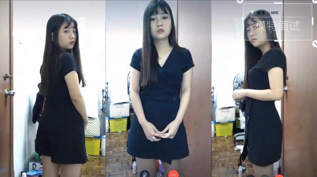 【模特面试】蜜雪儿X360度裸露特写面试, 附生活照。